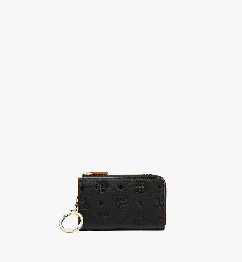 Aren Brieftasche aus Leder mit Monogramm, Reissverschluss und Kartenfächern 1